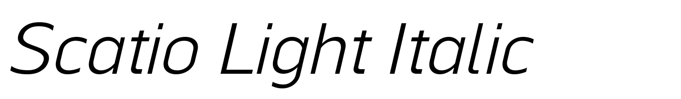 Scatio Light Italic